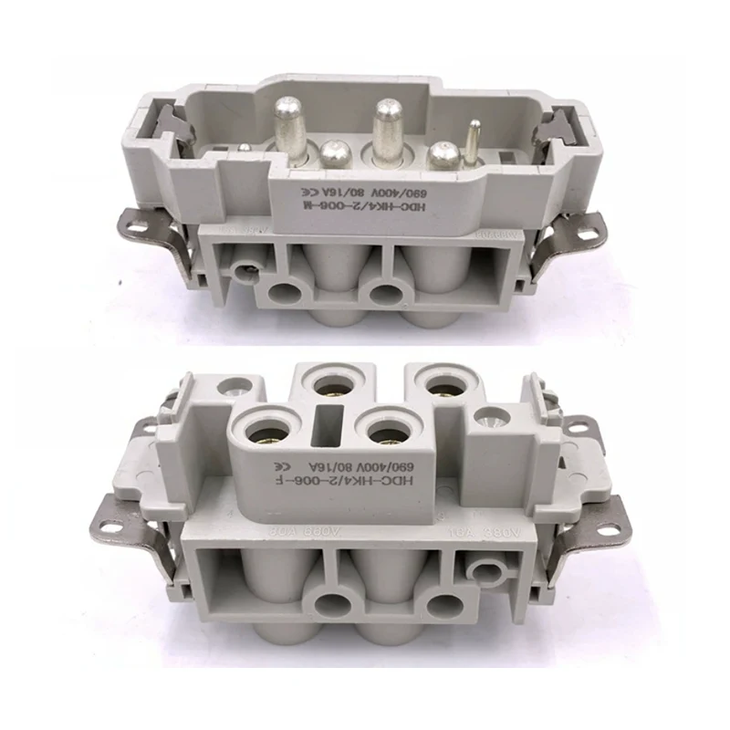 80A 4+2-pins connector voor zwaar gebruik